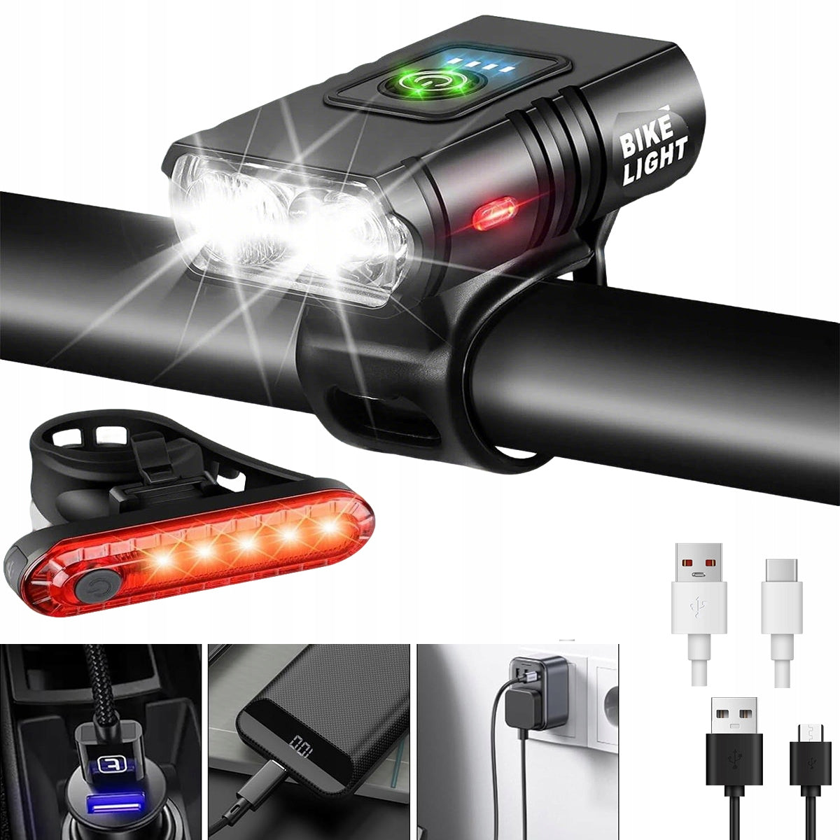 FRONT REAR BICYCLE LIGHT FOR BICYCLE