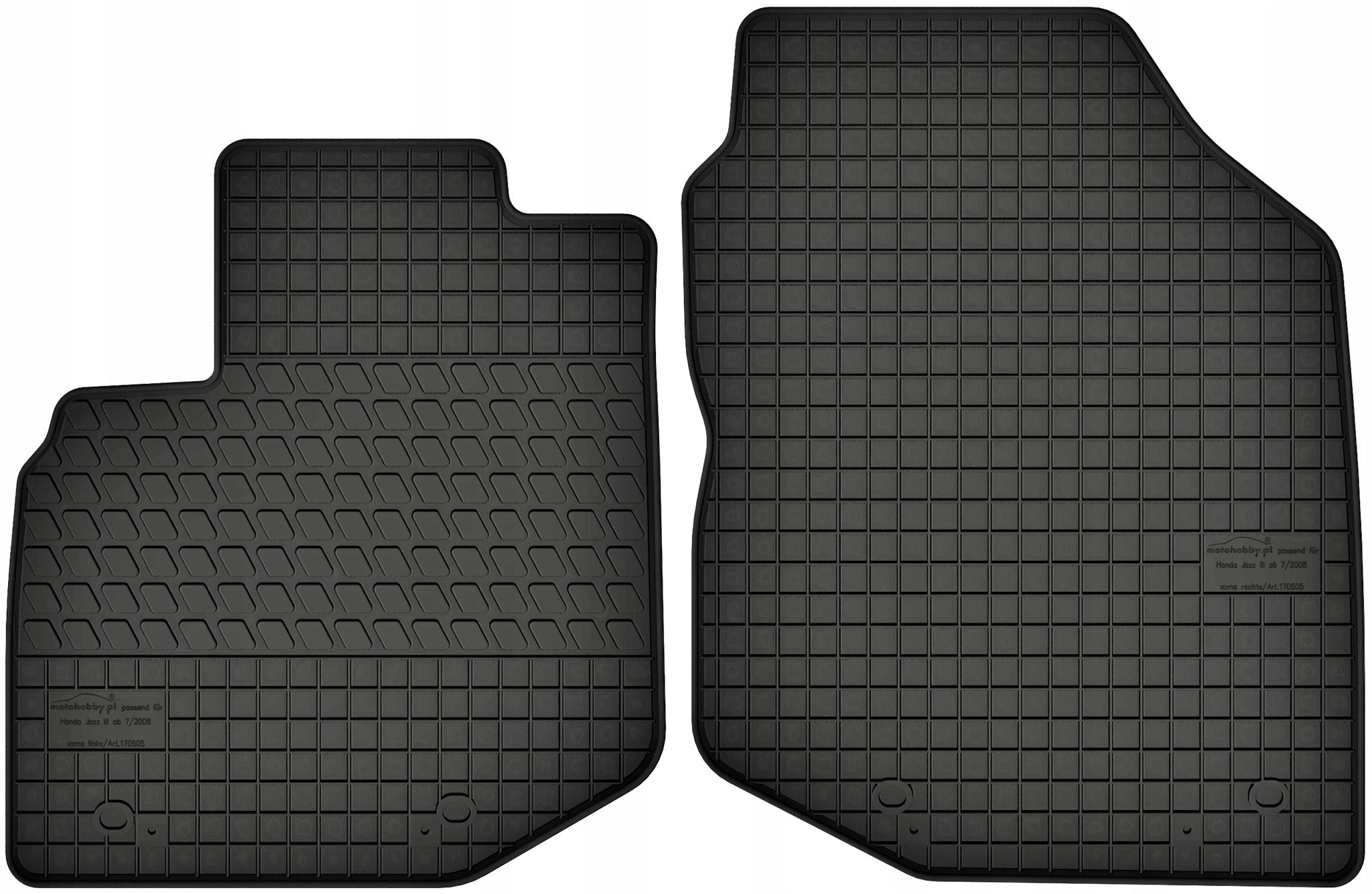 FRONT RUBBER MATS DEDICATED TO Honda Jazz III