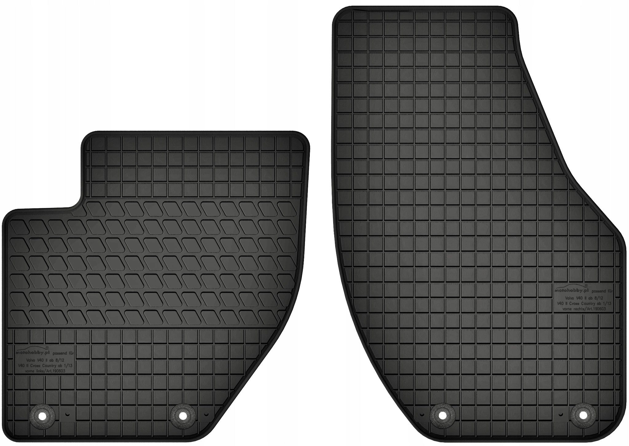 FRONT RUBBER MATS DEDICATED TO Volvo V40