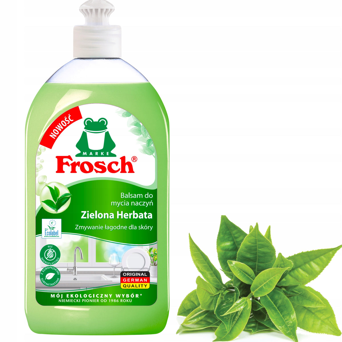 FROSCH BALM Organic Dishwashing Liquid Green Tea 500ml Packaging status original