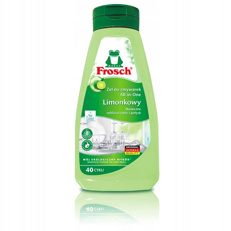 FROSCH Lime All in One Dishwasher Gel 40 Wash Cycles REMOVES GREASE