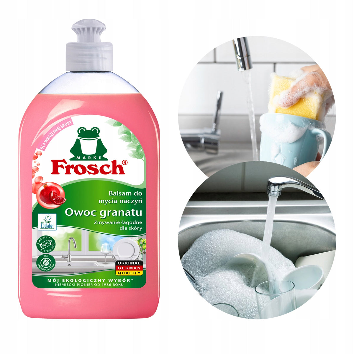 FROSCH Pomegranate fruit dishwashing liquid 0,5 l Packaging status original