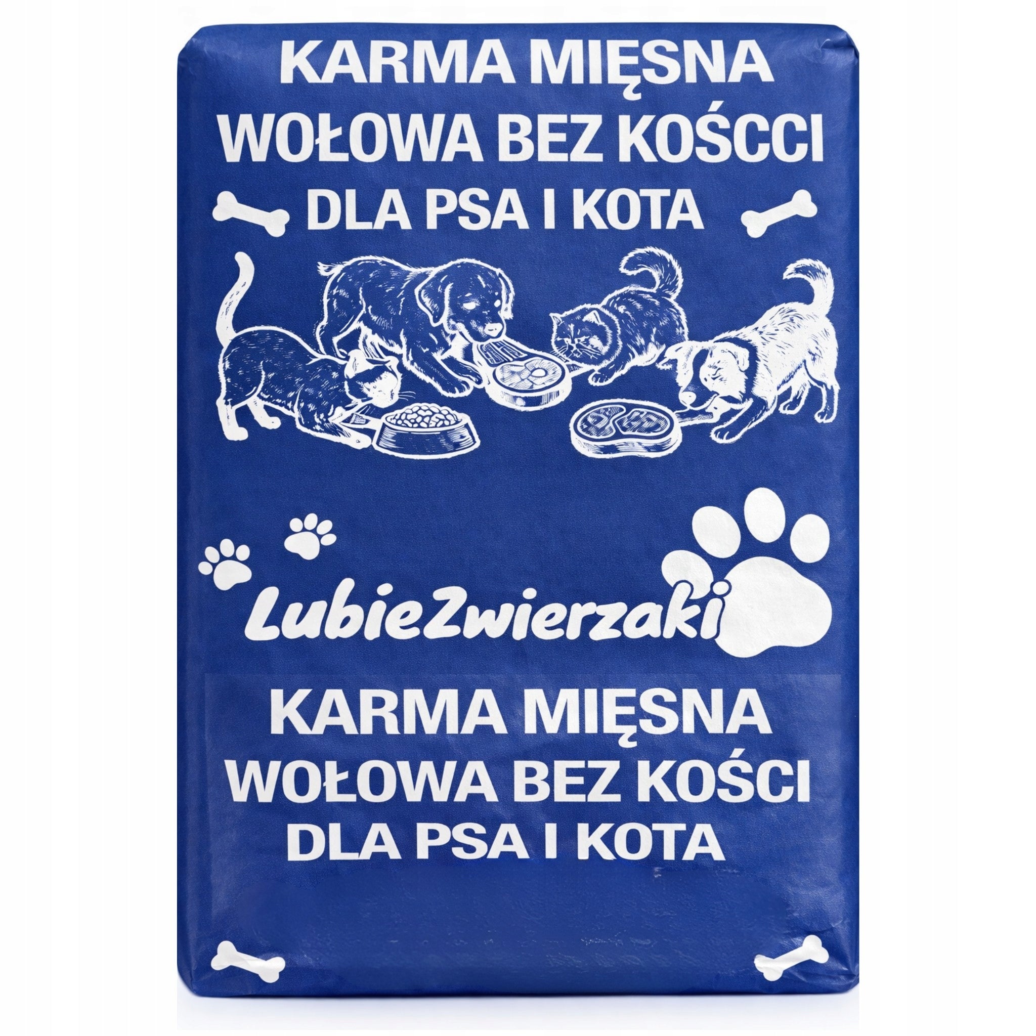 FROZEN MEAT 100% BEEF DOG BARF CUBES BEEF FOOD BONELESS 10KG Manufacturer code LubieZwierzaki BEZ KOŚCI WOŁOWINA 100%