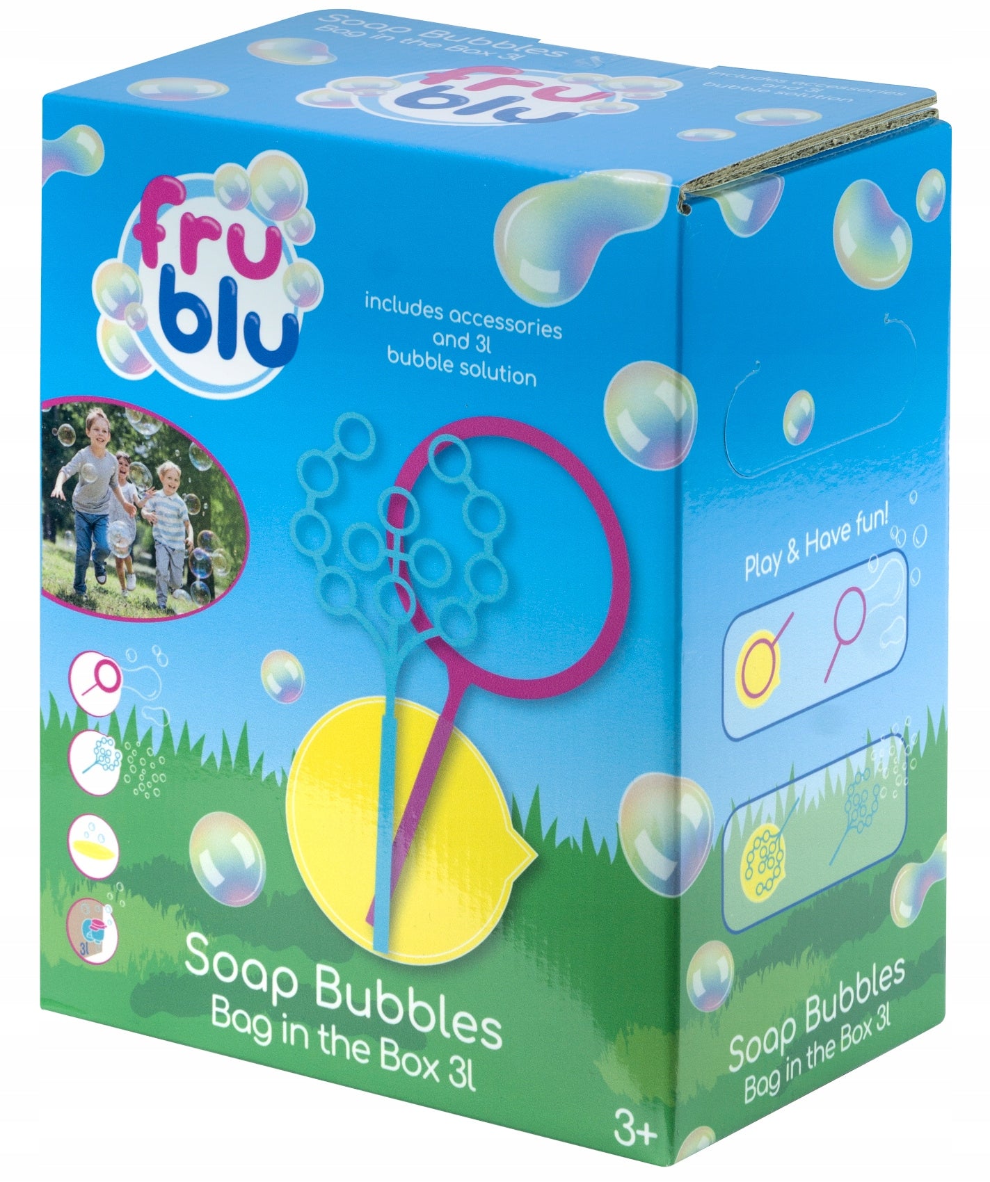 FRU BLU bubbles 3 liters BOX WITH TAP + accessories LIQUID DOES NOT STAIN CLOTHES!! Brand Fru blu