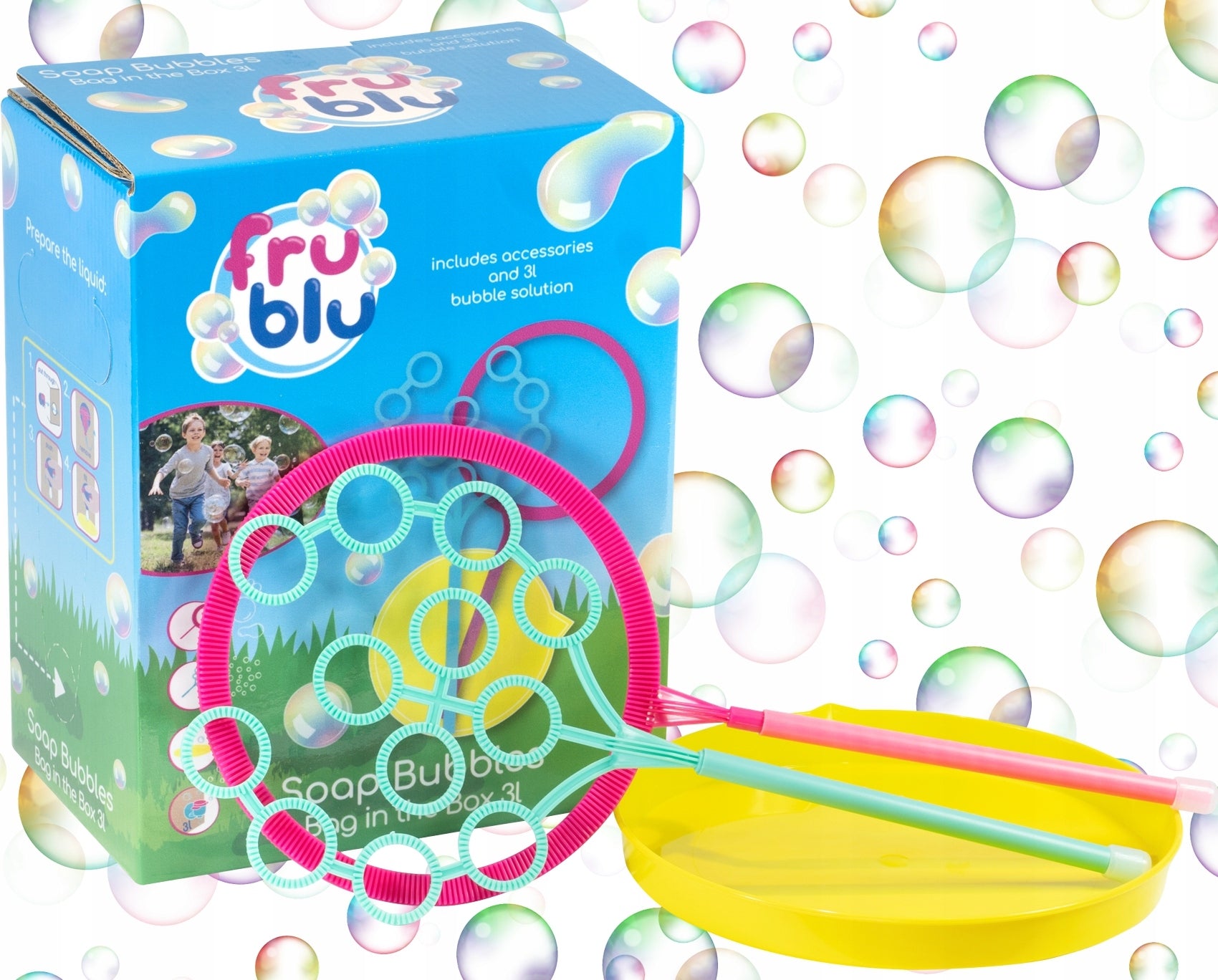 FRU BLU bubbles 3 liters BOX WITH TAP + accessories LIQUID DOES NOT STAIN CLOTHES!!