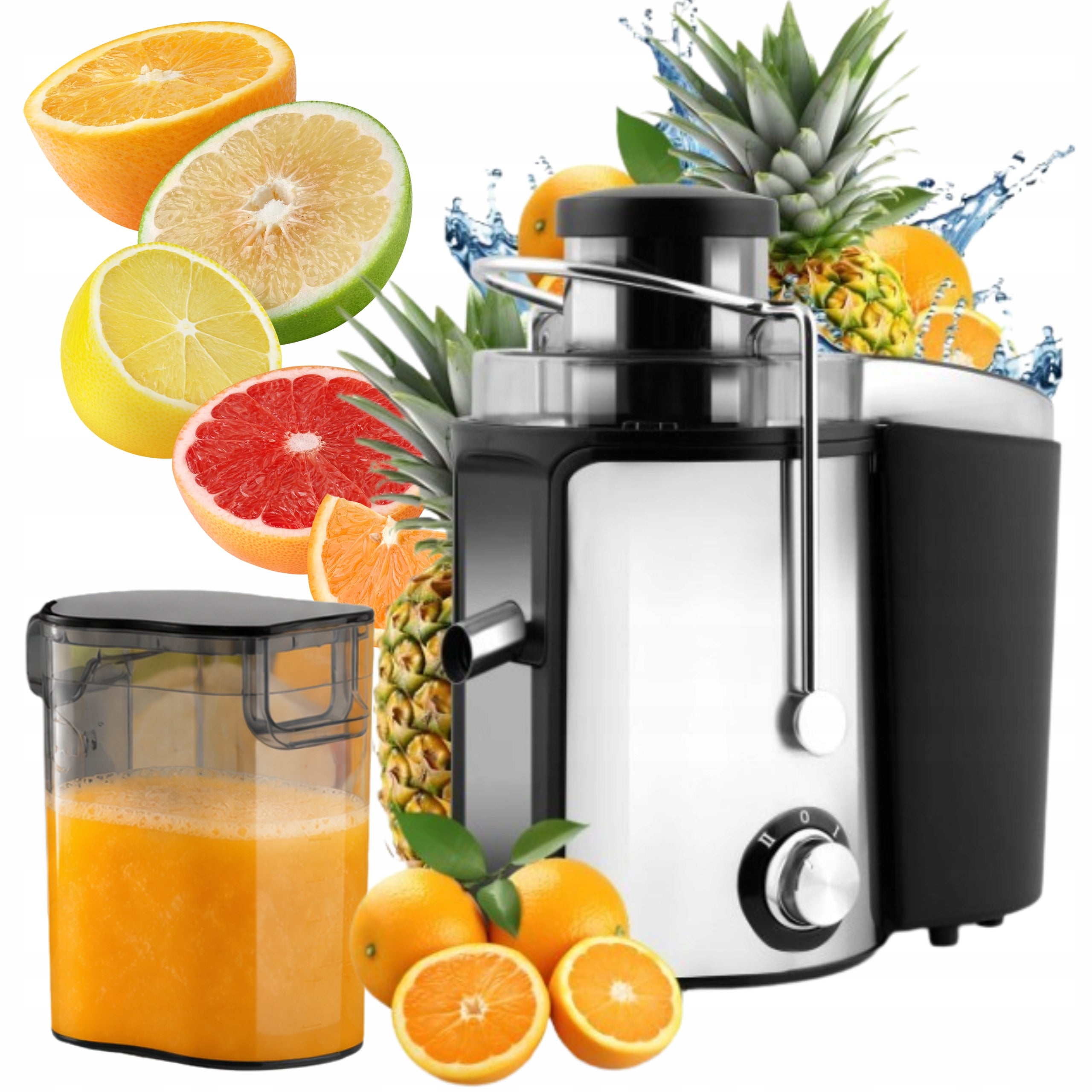 FRUIT AND VEGETABLE JUICER HIGH SPEED JUICER LARGE HOLE 800W