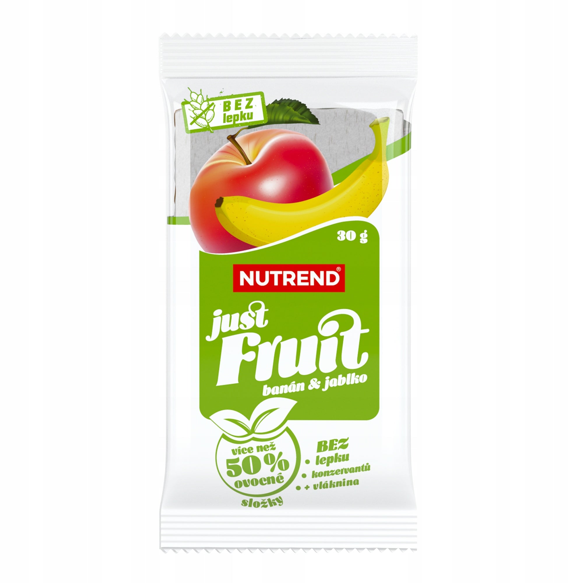 FRUIT BAR NUTREND JUST FRUIT 30G APPLE BANANA 50% FRUIT WITHOUT GLUTEN Expiration date at least 1 month from the date of purchase