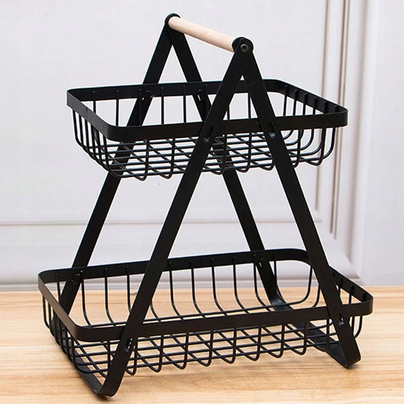 FRUIT BASKET TWO-LEVEL VEGETABLES PATERA BASKET METAL LOFT Brand no brand