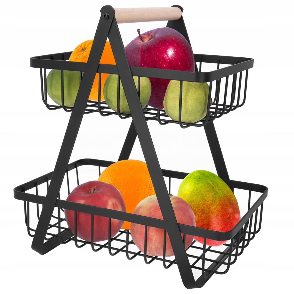 FRUIT BASKET TWO-LEVEL VEGETABLES PATERA BASKET METAL LOFT