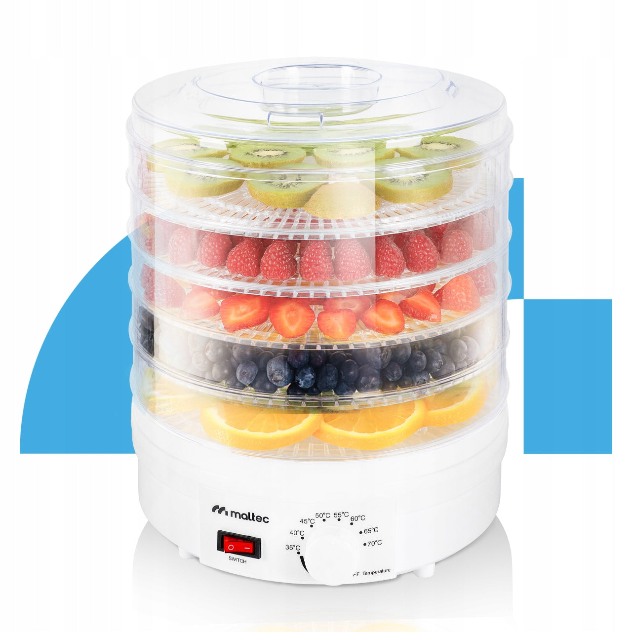 FRUIT MUSHROOM DRYER FOOD HERBS FOOD GRADE 500W LARGE 5 SIT Manufacturer code SUSZARNIA DO ŻYWNOŚCI ODWADNIACZ