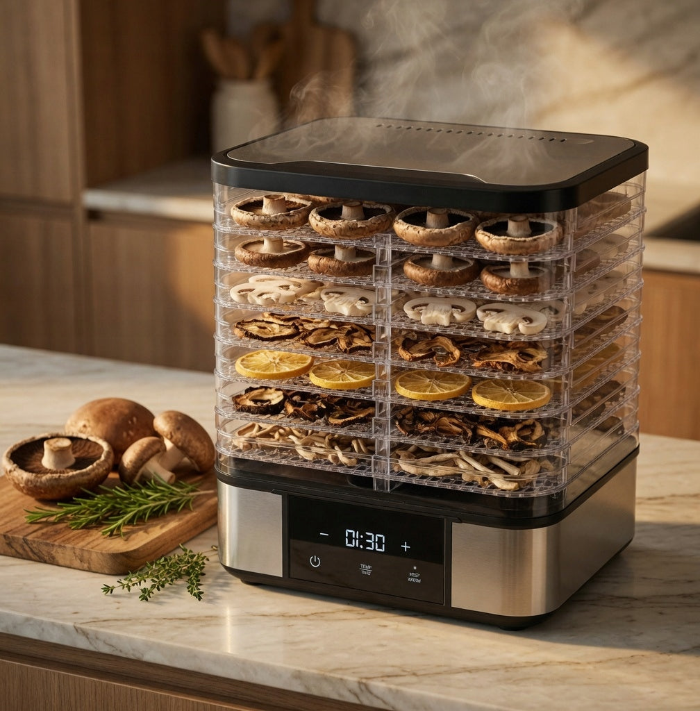 FRUIT MUSHROOM DRYER HERBS FOOD TIMER LARGE STRONG 7 TRAYS Packaging status original