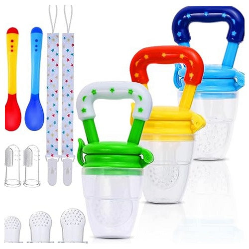 FRUIT PACIFIER SET OF 12 PARTS SILICONE BABY SPOONS silicone