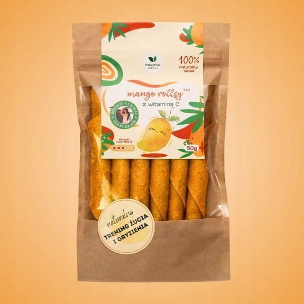 FRUIT SNACK ROLLSY MANGO VITAMIN C 50g NATURALNIE ZDROWI Packaging status original
