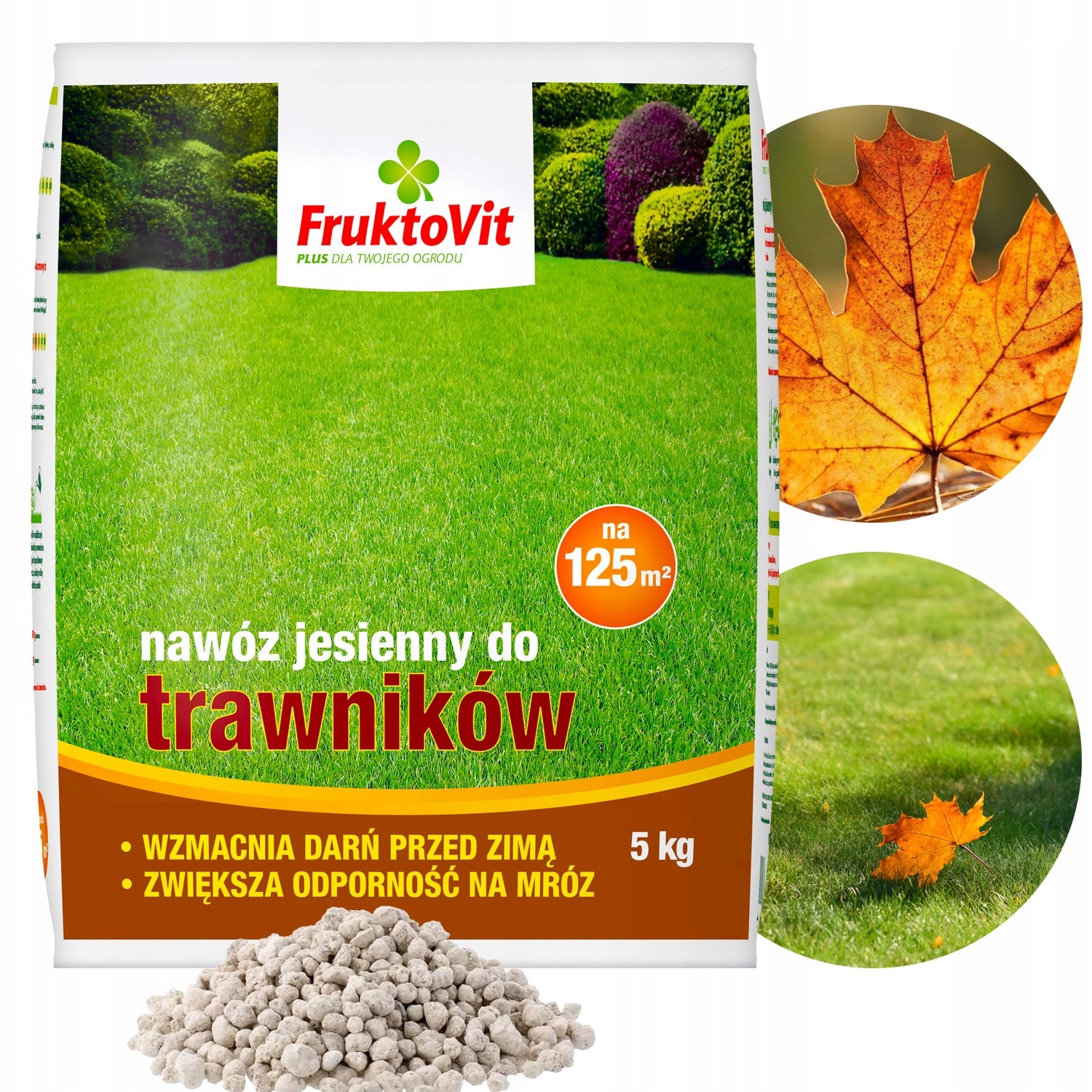 FRUKTOVIT AUTUMN LAWN GRASS FERTILIZER 5 KG +Fe FROST RESISTANCE