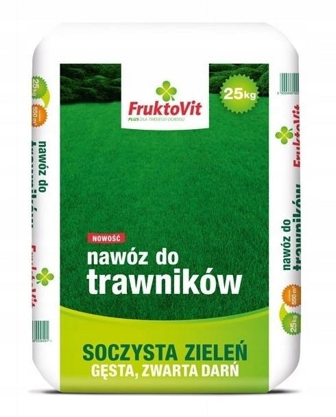 FRUKTOVIT PLUS LAWN FERTILIZER 25kg granulated Juicy Green for Grass