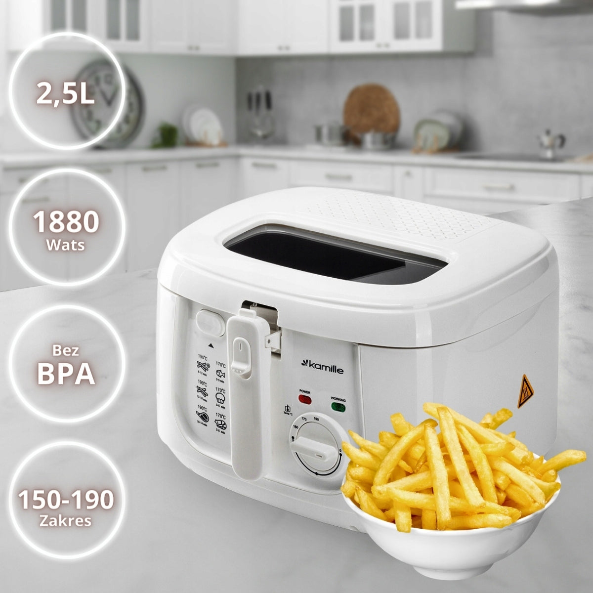 FRITTTEUSE 2,5 L KAMILLE 6811 