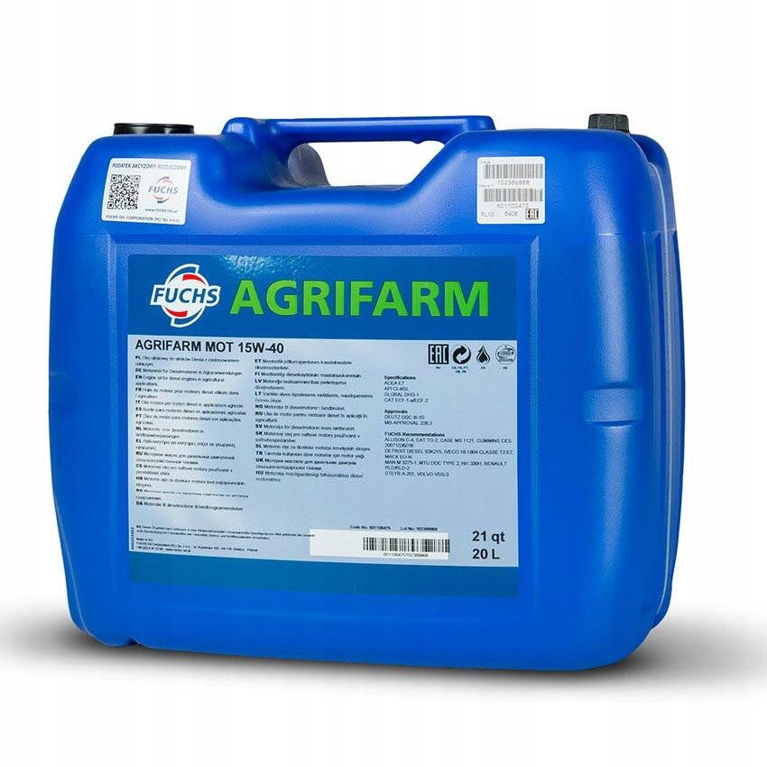 FUCHS AGRIFARM MOT 15W40 op.20l