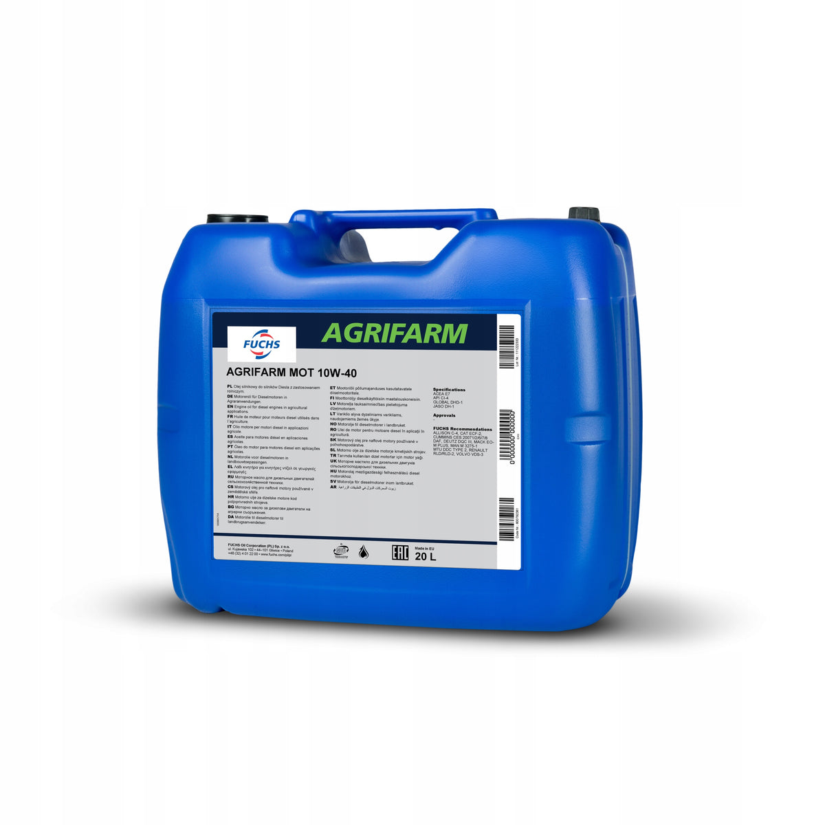 FUCHS Agrifarm Stou MC 10W-40 20L Multipurpose Oil Manufacturer code 602721174