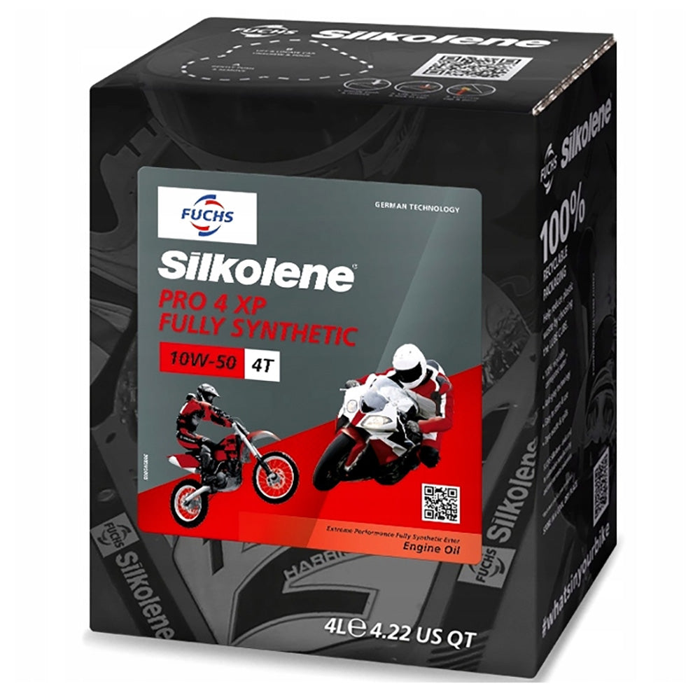 FUCHS Silkolene Pro 4 XP 10w50 4L - synthetic motorcycle oil