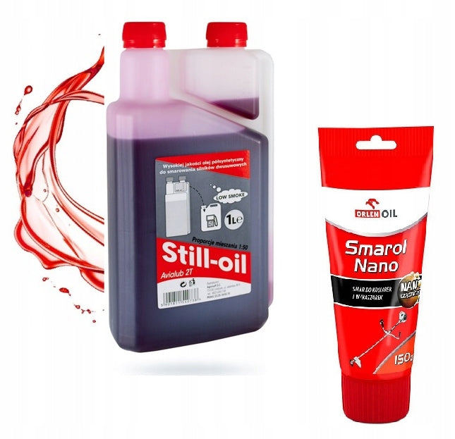 FUEL MIXTURE OIL OF 2-STROKE SCYTHE ENGINES 1L + ANGULAR GEAR GREASE