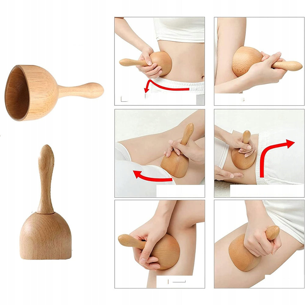 FULL BODY MASSAGE SET WOODEN 8IN1 CELLULITE LYMPH 8 PIECES Brand no brand