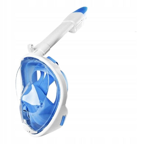 FULL DIVING MASK SNORKELING HANDLE BLUE L/XL