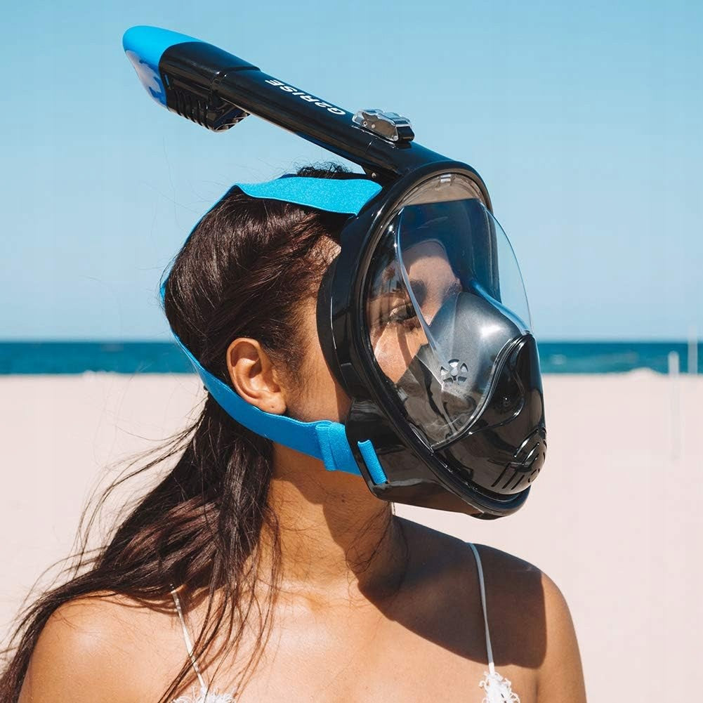 FULL FACE DIVING MASK FOR CHILDREN ADULTS FOLDING 180° L/XL Packaging status original