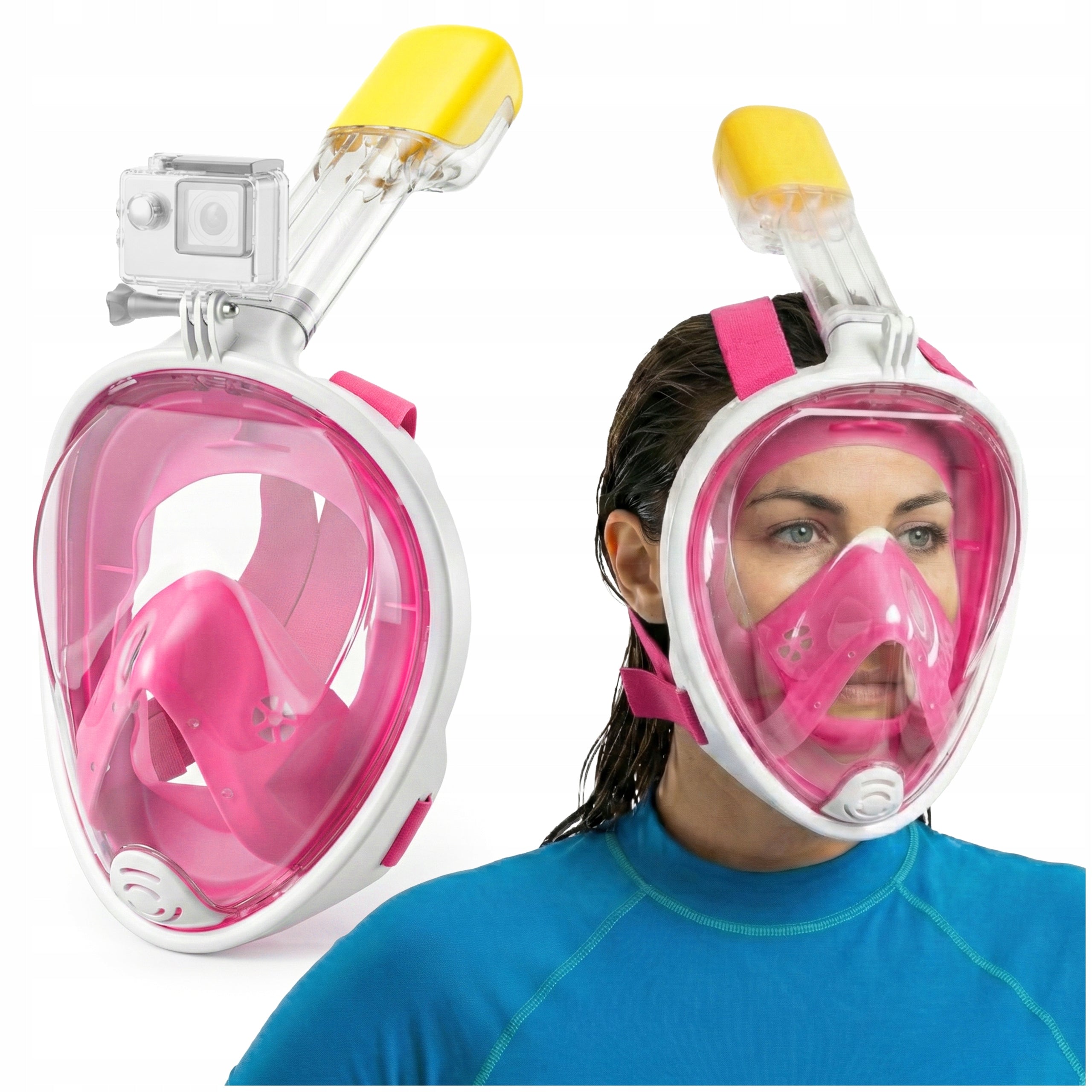 FULL FACE DIVING MASK FOR KIDS FOR SNORKELING S/M AntiFog