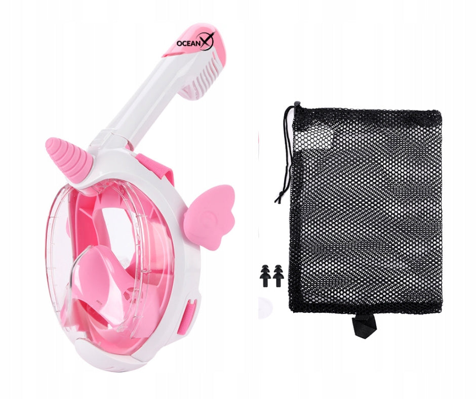 FULL FACE DIVING MASK SNORKELING FOR CHILDREN UNICORN XS OCEANX Manufacturer code KF-504