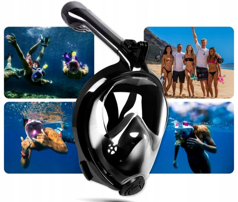 FULL FACE DIVING MASK WITH TUBE DOES NOT EVAPORATE L/XL ANTIFOG Manufacturer code PŁYWANIE SNORKELING NURKOWANIE S M