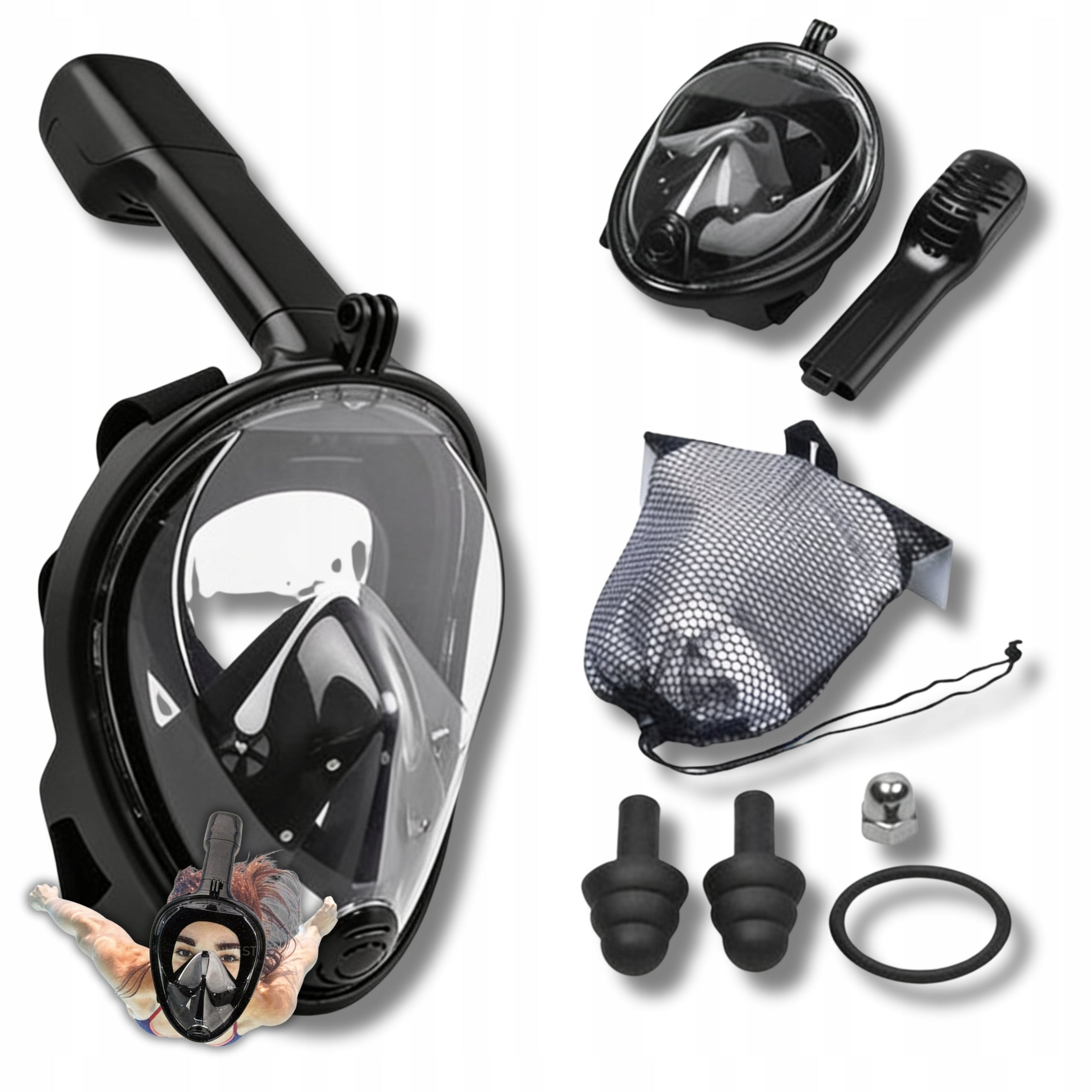 FULL FACE MASK FOR DIVING SNORKELING FULL FACE L/XL