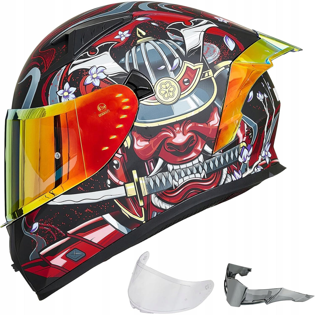 FULL FACE MOTORCYCLE HELMET ILM-Z501 ECE DOT ABS 2 VIEWFINDERS PINLOCK r.S