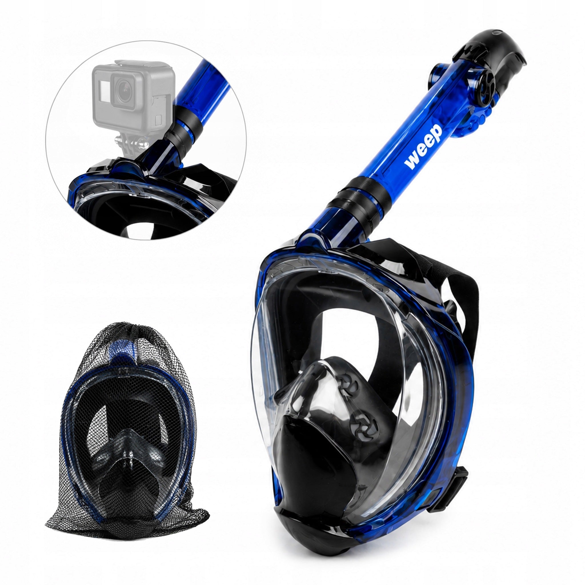FULL FACE PANORAMIC DIVING MASK 180° NO FOG WEEP LG PRO L/XL