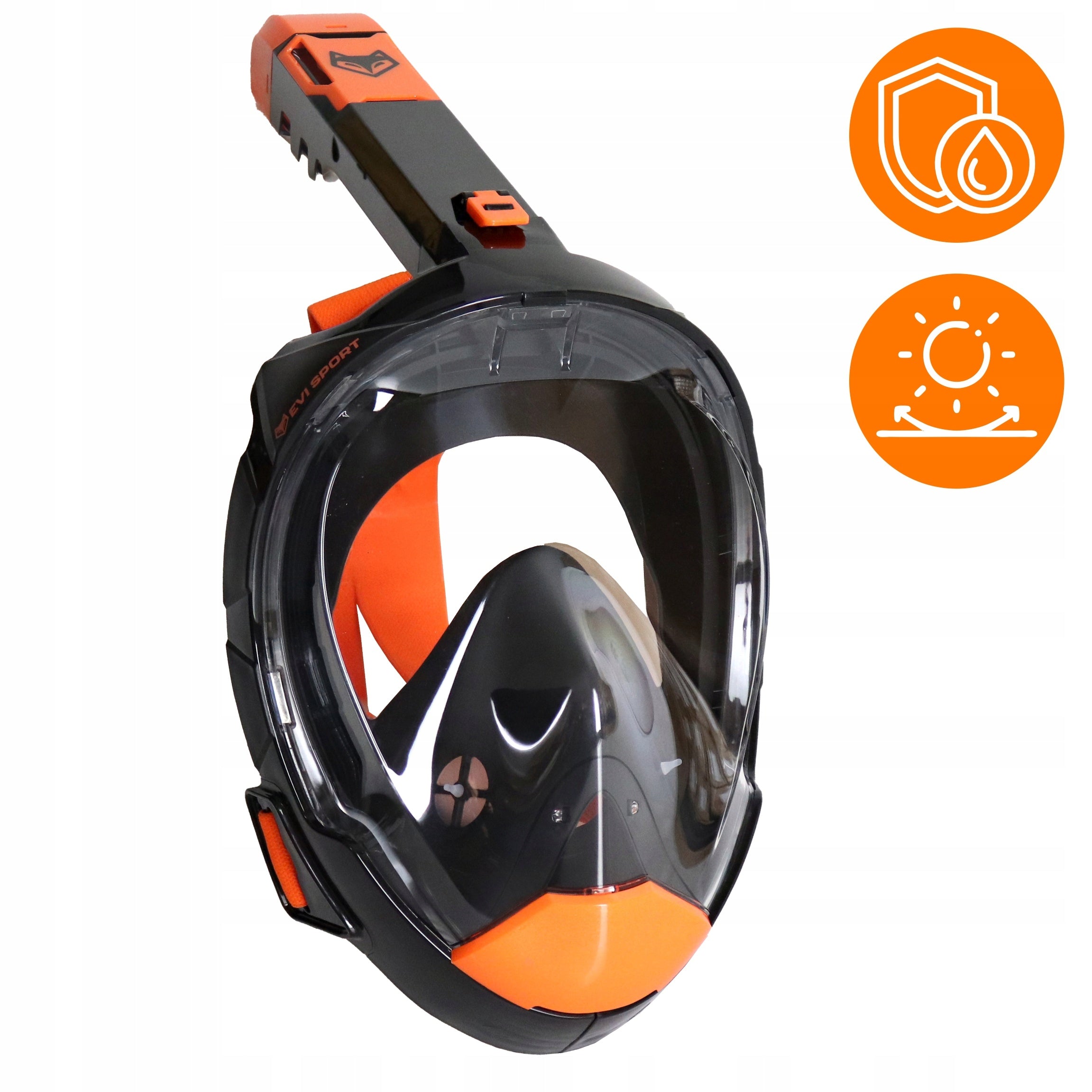 FULL FACE SNORKELING DIVING MASK DOES NOT PAIR OV+ L/XL Color black