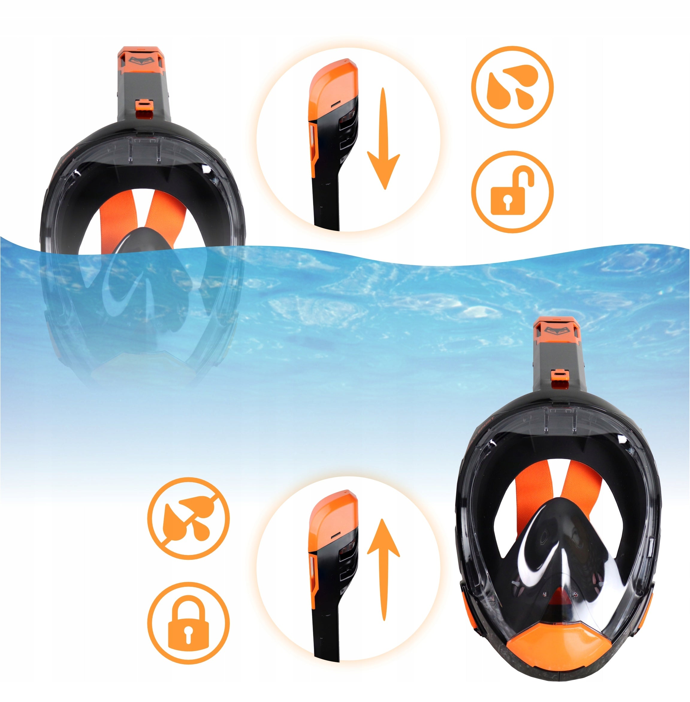 FULL FACE SNORKELING DIVING MASK DOES NOT PAIR OV+ L/XL Manufacturer code SHP-1056