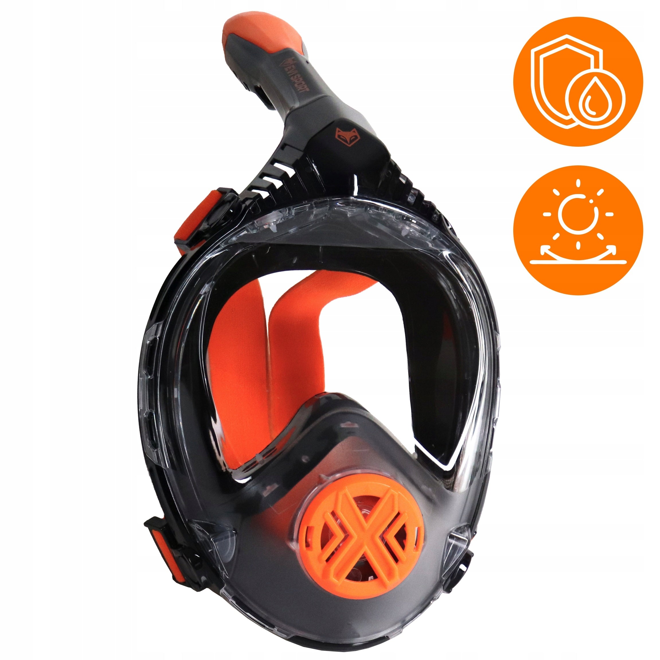 FULL FACE SNORKELING DIVING MASK DOES NOT PAIR PRO L/XL Color black