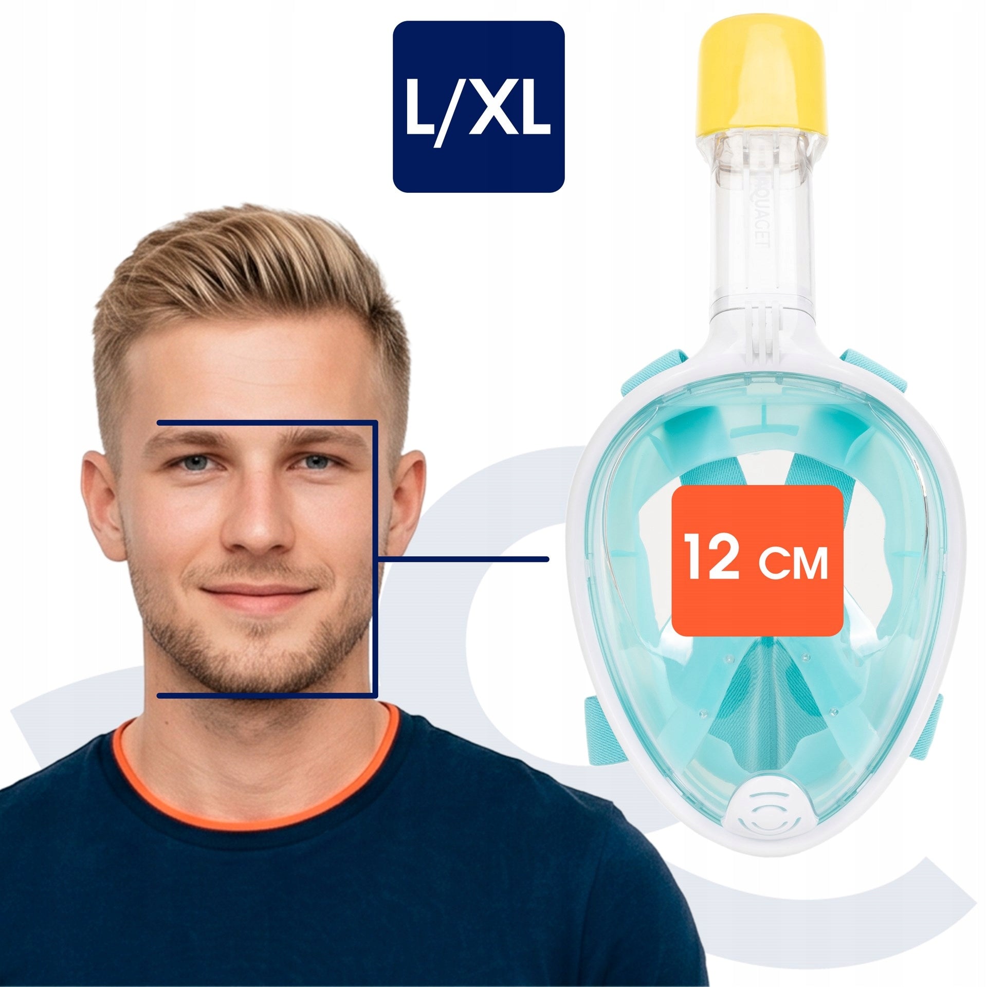 FULL FACE SNORKELING DIVING MASK L/XL FOR THE WHOLE FACE does not evaporate Kind full face