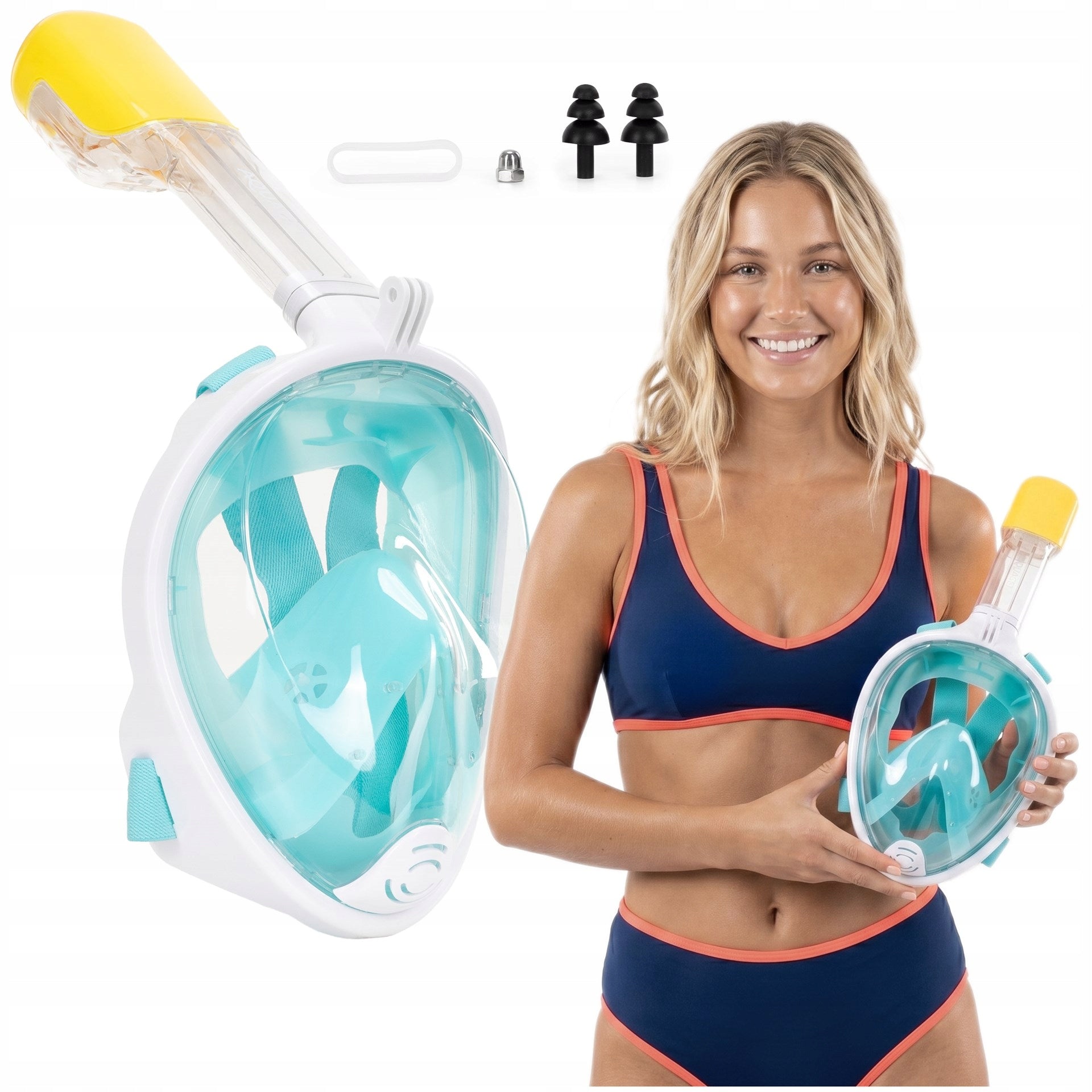 FULL FACE SNORKELING DIVING MASK L/XL FOR THE WHOLE FACE does not evaporate