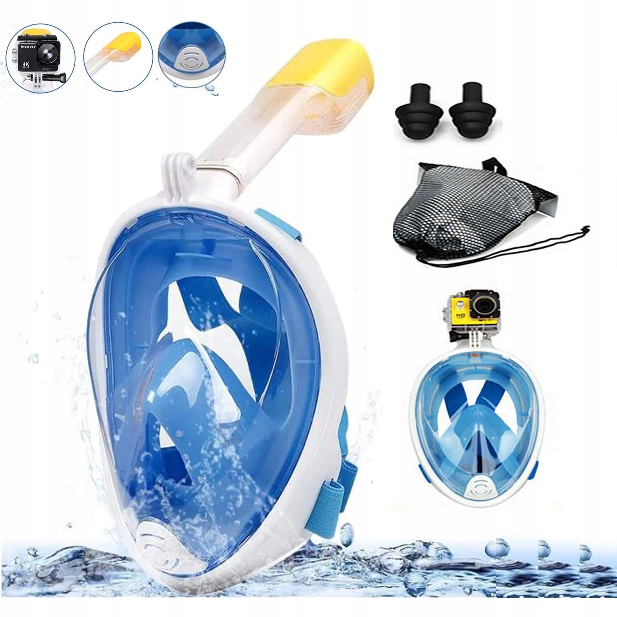 FULL FACE SNORKELING MASK FOR WATER L/XL