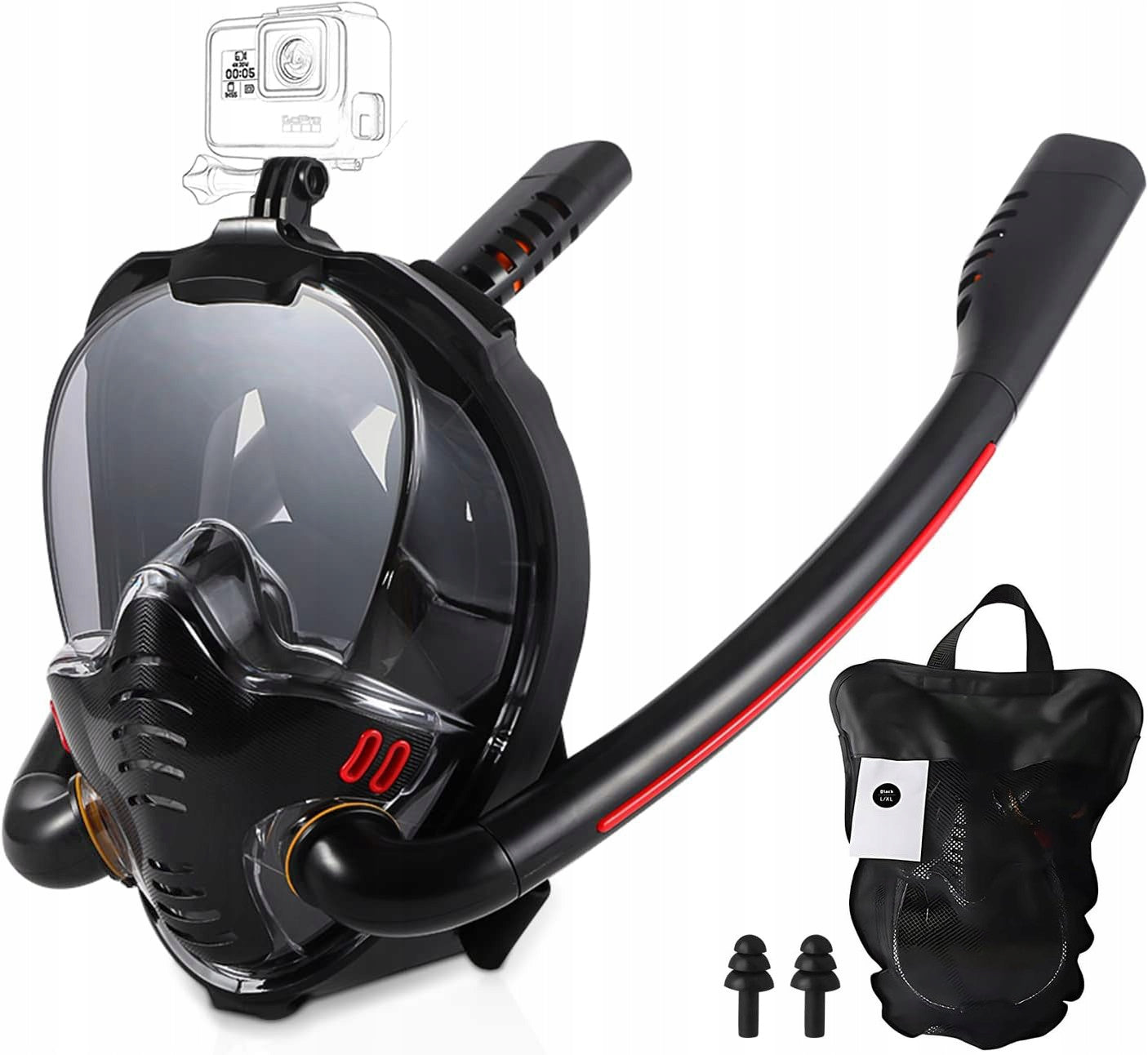 FULL FACE SNORKELING MASK FOR WATER S/M Color black