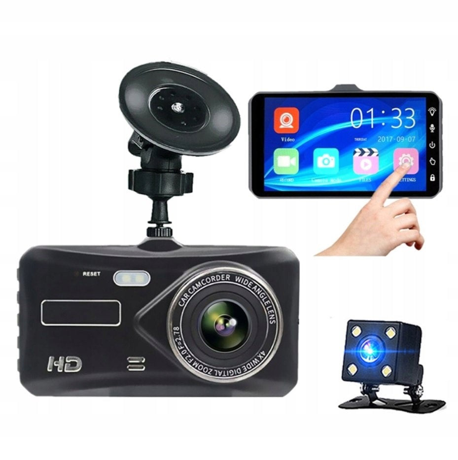 FULL HD TOUCH DRIVING RECORDER REVERSING CAMERA MENU PL
