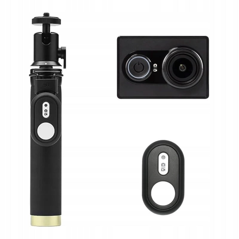 FULL SET OF MONOPOD XIAOI YI SELFIE STICK + SPORTS CAMERA + REMOTE CONTROL