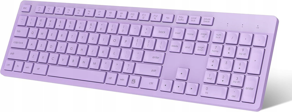FULL-SIZE WIRELESS KEYBOARD QWERTY IT USB PURPLE