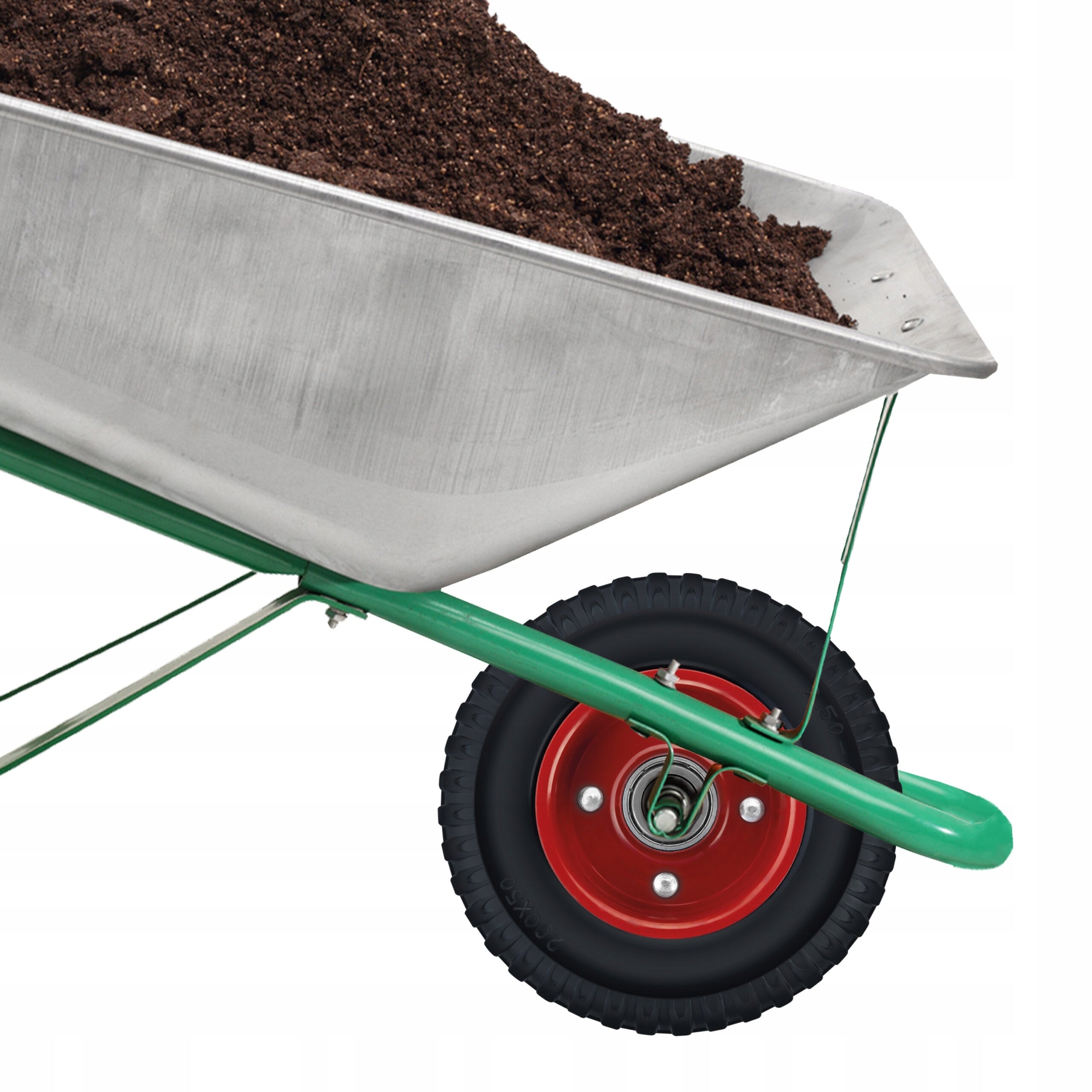FULL WHEEL FOR LAWN MOWER WHEELBARROW 200x50 2,5x40 150KG TUBELESS IMPENETRABLE Length 200 m