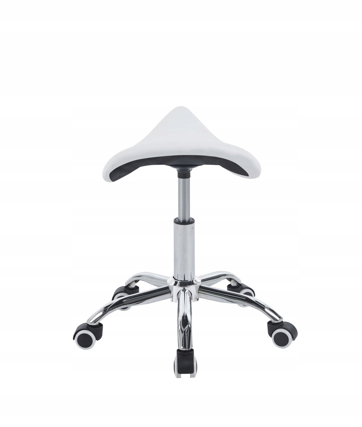 FUNCTIONAL COMFORTABLE COSMETIC STOOL ON WHEELS KLARA TB2-FX WHITE Manufacturer code TB2-FXB
