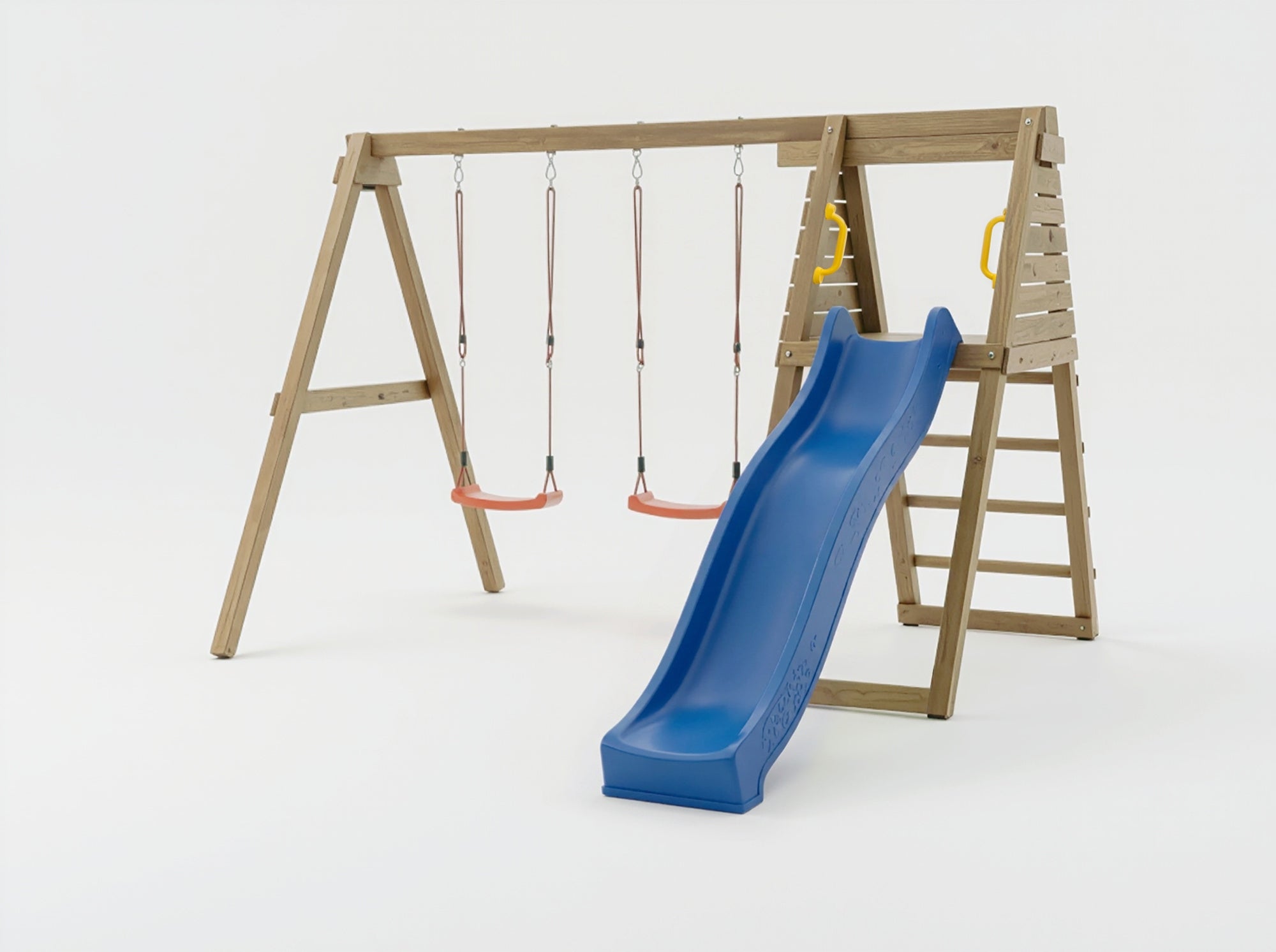 FUNGOO SQUARE TOYS WOODEN GARDEN MAXPLAY GYM SWING X2 SLIDE Dominant material wood