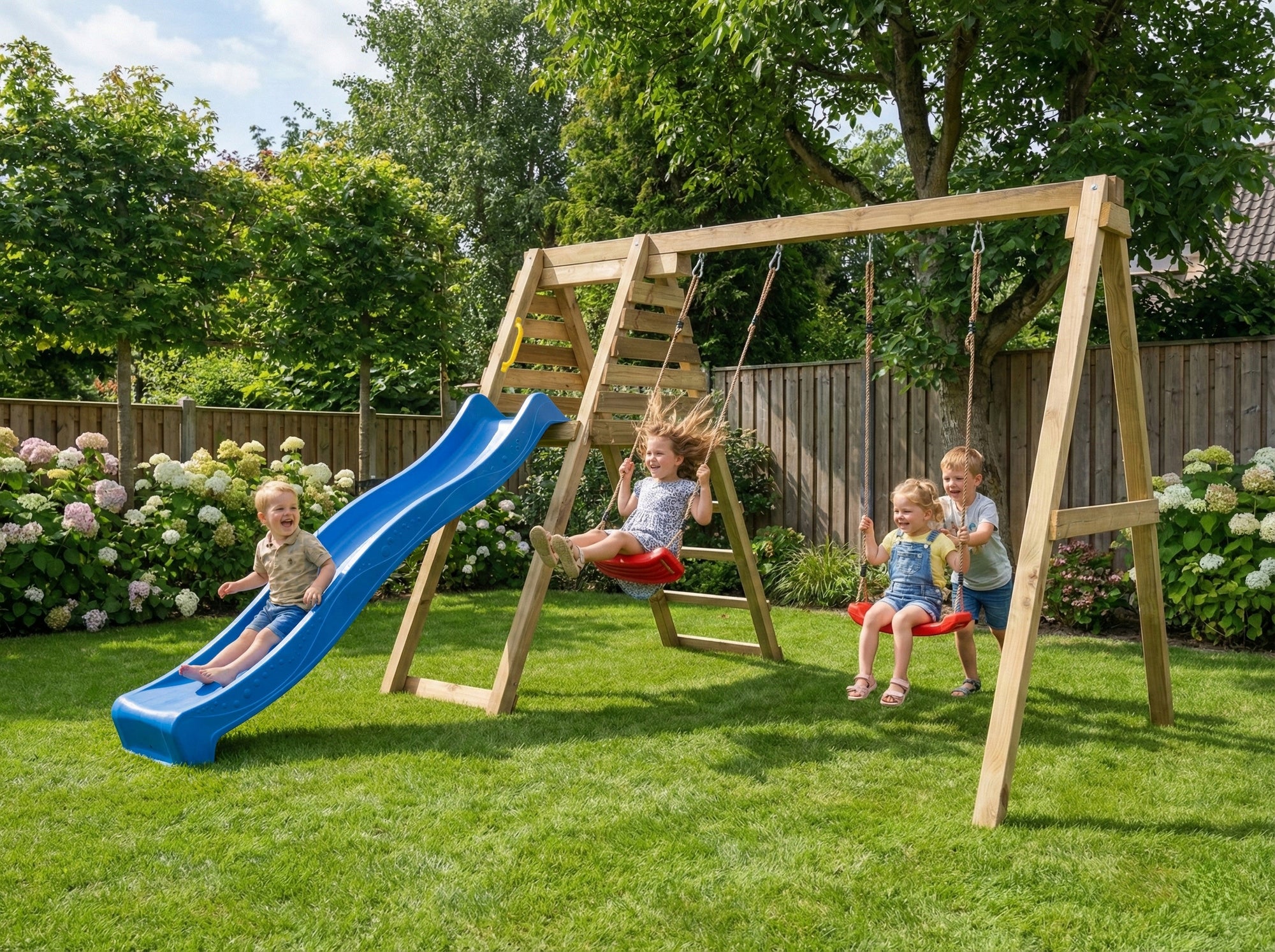 FUNGOO SQUARE TOYS WOODEN GARDEN MAXPLAY GYM SWING X2 SLIDE Manufacturer code S-09910-P-K-XB-1