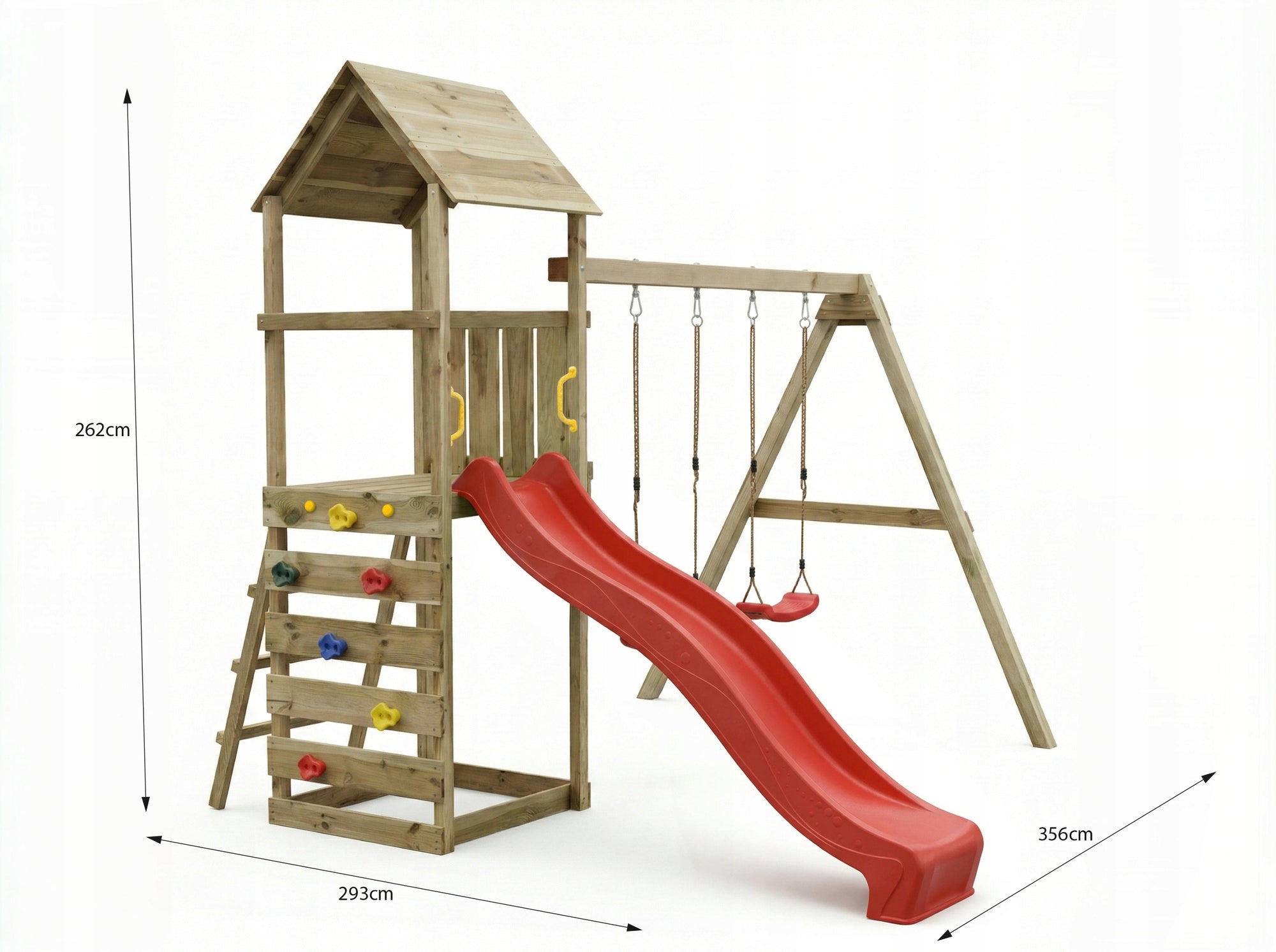 FUNGOO SQUARE TOYS WOODEN MAXPLAY 2.2 SWING X2 COTTAGE ON STILTS Dominant material wood