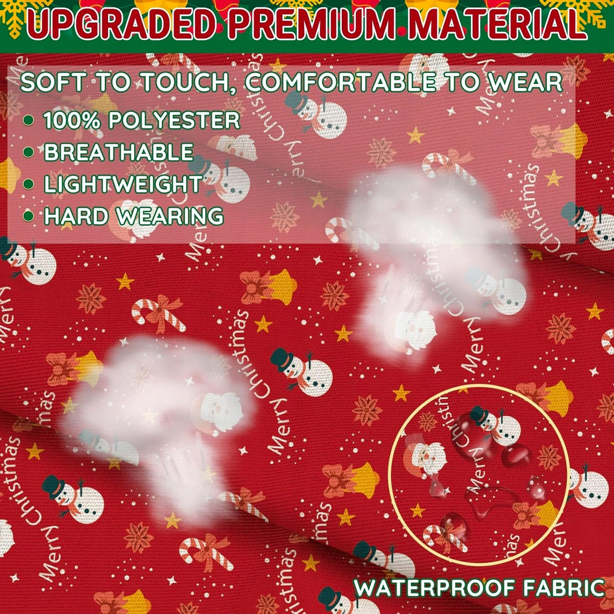 FUNNY CHRISTMAS BIB KITCHEN APRONS WATER RESISTANT