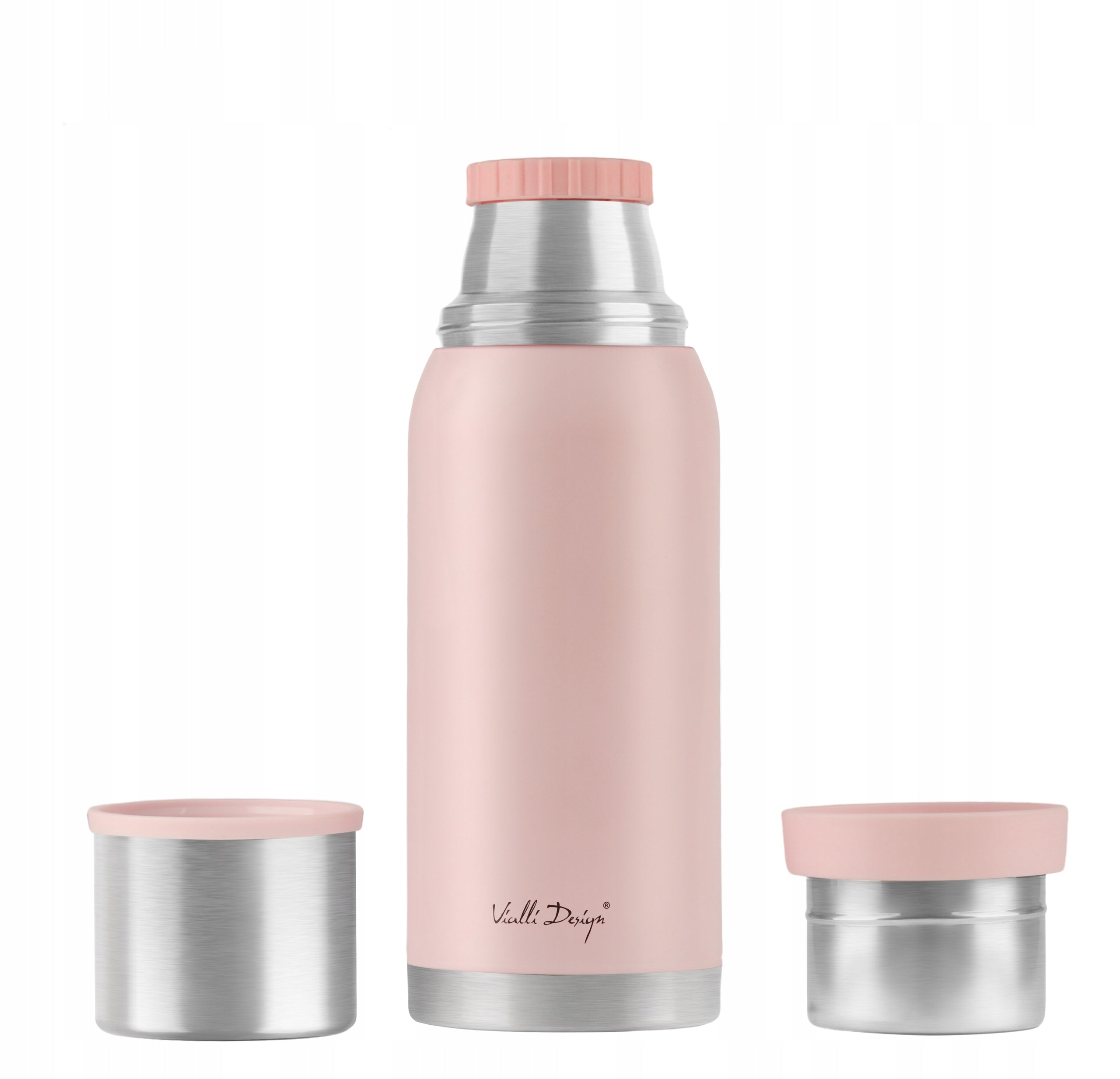 FUORI THERMOS STEEL VACUUM TRAVEL COFFEE TEA CUPS 1L Brand Vialli Design